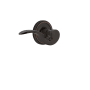 Nostalgic Warehouse Manor Left Handed Non-Turning One-Sided Door Lever with Classic Rose Timeless Bronze