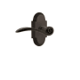 Nostalgic Warehouse Swan Left Handed Non-Turning One-Sided Door Lever with Cottage Rose Oil-Rubbed Bronze
