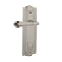 Nostalgic Warehouse Fleur Left Handed Non-Turning One-Sided Door Lever with Meadows Rose Satin Nickel