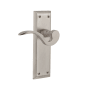 Nostalgic Warehouse Manor Non-Turning One-Sided Door Lever with New York Rose Satin Nickel