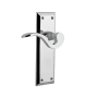 Nostalgic Warehouse Manor Non-Turning One-Sided Door Lever with New York Rose Bright Chrome