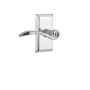 Nostalgic Warehouse Swan Non-Turning One-Sided Door Lever with Studio Rose Bright Chrome