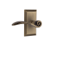 Nostalgic Warehouse Swan Non-Turning One-Sided Door Lever with Studio Rose Antique Brass