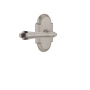 Nostalgic Warehouse Fleur Left Handed Passage Door Lever Set with Cottage Rose for 2-3/8" Backset Doors Satin Nickel