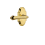 Nostalgic Warehouse Fleur Left Handed Passage Door Lever Set with Cottage Rose for 2-3/8" Backset Doors Polished Brass