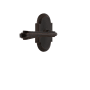 Nostalgic Warehouse Fleur Left Handed Passage Door Lever Set with Cottage Rose for 2-3/8" Backset Doors Timeless Bronze