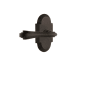 Nostalgic Warehouse Fleur Left Handed Passage Door Lever Set with Cottage Rose for 2-3/8" Backset Doors Oil-Rubbed Bronze