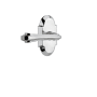 Nostalgic Warehouse Fleur Left Handed Passage Door Lever Set with Cottage Rose for 2-3/8" Backset Doors Bright Chrome