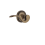 Nostalgic Warehouse Manor Passage Door Lever Set with Rope Rose for 2-3/8" Backset Doors Antique Brass