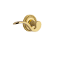 Nostalgic Warehouse Manor Passage Door Lever Set with Rope Rose for 2-3/8" Backset Doors Polished Brass