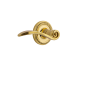 Nostalgic Warehouse Swan Passage Door Lever Set with Rope Rose for 2-3/4" Backset Doors Unlacquered Brass