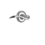 Nostalgic Warehouse Swan Passage Door Lever Set with Rope Rose for 2-3/4" Backset Doors Bright Chrome