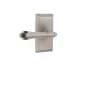 Nostalgic Warehouse Fleur Passage Door Lever Set with Studio Rose for 2-3/4" Backset Doors Satin Nickel