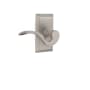 Nostalgic Warehouse Manor Passage Door Lever Set with Studio Rose for 2-3/4" Backset Doors Satin Nickel