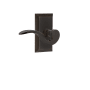 Nostalgic Warehouse Manor Passage Door Lever Set with Studio Rose for 2-3/4" Backset Doors Timeless Bronze