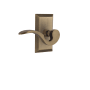 Nostalgic Warehouse Manor Passage Door Lever Set with Studio Rose for 2-3/4" Backset Doors Antique Brass