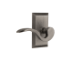 Nostalgic Warehouse Manor Passage Door Lever Set with Studio Rose for 2-3/4" Backset Doors Antique Pewter