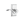 Nostalgic Warehouse Manor Passage Door Lever Set with Studio Rose for 2-3/4" Backset Doors Bright Chrome