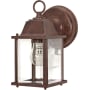 Nuvo Lighting 9" Tall Outdoor Wall Sconce with Glass Panel Shades Old Bronze