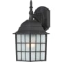 Nuvo Lighting Adams 14" Tall Outdoor Wall Sconce with Glass Panel Shades Textured Black
