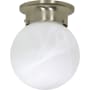 Nuvo Lighting 6" Wide Flush Mount Globe Ceiling Fixture with a Glass Shade Brushed Nickel