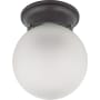Nuvo Lighting 6" Wide Flush Mount Globe Ceiling Fixture with a Glass Shade Mahogany Bronze
