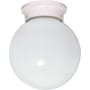 Nuvo Lighting 6" Wide Flush Mount Globe Ceiling Fixture with a Glass Shade White