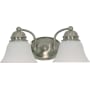 Nuvo Lighting Empire 2 Light 15" Wide Bathroom Vanity Light with Glass Shades Brushed Nickel