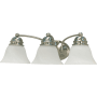 Nuvo Lighting Empire 3 Light 21" Wide Bathroom Vanity Light with Glass Shades Brushed Nickel