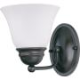 Nuvo Lighting Empire 6" Wide Bathroom Vanity Light with a Glass Shade Mahogany Bronze