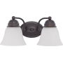 Nuvo Lighting Empire 2 Light 15" Wide Bathroom Vanity Light with Glass Shades Mahogany Bronze