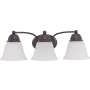 Nuvo Lighting Empire 3 Light 21" Wide Bathroom Vanity Light with Glass Shades Mahogany Bronze