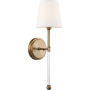 Nuvo Lighting Olmsted 19" Tall Bathroom Sconce Burnished Brass / White