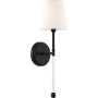 Nuvo Lighting Olmsted 19" Tall Bathroom Sconce Aged Bronze / White Fabric