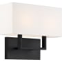 Nuvo Lighting Tribeca 2 Light 12" Tall Bathroom Sconce Aged Bronze / White Fabric