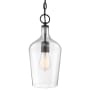 Nuvo Lighting Hartley 7" Wide Mini Pendant Matte Black / Clear