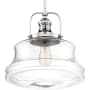 Nuvo Lighting Basel 14" Wide Pendant Polished Nickel / Clear