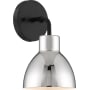 Nuvo Lighting Sloan 10" Tall Bathroom Sconce Matte Black / Polished Nickel