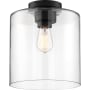 Nuvo Lighting Chantecleer 10" Wide Semi-Flush Ceiling Fixture Matte Black / Clear