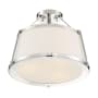 Nuvo Lighting Cutty 3 Light 16" Wide Semi-Flush Ceiling Fixture Polished Nickel