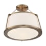 Nuvo Lighting Cutty 3 Light 16" Wide Semi-Flush Ceiling Fixture Burnished Brass