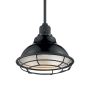 Nuvo Lighting Newbridge 10" Wide Pendant Gloss Black / Silver