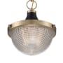 Nuvo Lighting Faro 10" Wide Pendant Burnished Brass / Black Accents