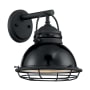 Nuvo Lighting Upton 11" Tall Outdoor Wall Sconce Gloss Black / Silver