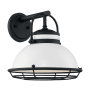 Nuvo Lighting Upton 12" Tall Outdoor Wall Sconce Gloss White / Textured Black
