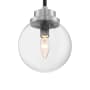 Nuvo Lighting Axis 8" Wide Taper Candle Mini Pendant Matte Black / Brushed Nickel Accents