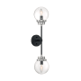 Nuvo Lighting Axis 2 Light 26" Tall Bathroom Sconce Matte Black / Brushed Nickel Accents