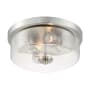Nuvo Lighting Sommerset 2 Light 13" Wide Flush Mount Drum Ceiling Fixture Brushed Nickel