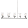 Nuvo Lighting Bransel 5 Light 36" Wide Linear Chandelier Brushed Nickel
