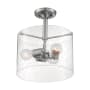 Nuvo Lighting Bransel 3 Light 12" Wide Semi-Flush Ceiling Fixture Brushed Nickel